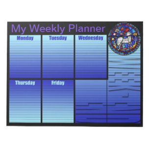 Aries Glas in lood Weekly Planner Notitieblok