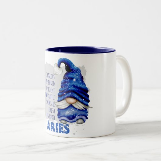 Aries Gnome Two-Tone Coffee Mok (Voorkant rechts)