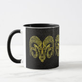 Aries Gold op leder Mok (Links)
