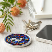 Aries Gothic Glas in lood Windows R K Sleutelhanger (Zijkant)