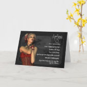 Aries Gothic Zodiac Birthday Card Kaart (Gele Bloem)