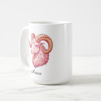 Aries Hemel Zodiac Sticker - Esthetische Roze Kuns Koffiemok