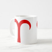 Aries in het rood koffiemok (Voorkant links)