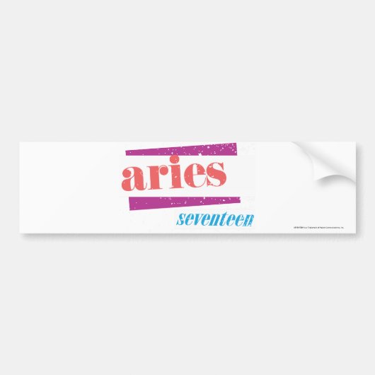 Aries Lt roze Bumpersticker (Voorkant)