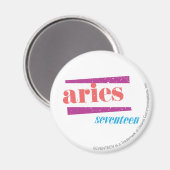 Aries Lt roze Magneet (Voorkant / Achterkant)