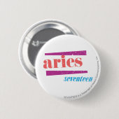 Aries Lt roze Ronde Button 5,7 Cm (Voorkant /achterkant)
