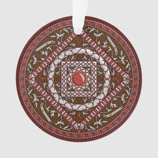 Aries Mandala Acryl Ornament (voorkant)