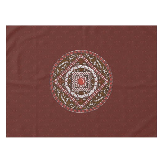 Aries Mandala tafelkleed (Voorkant (Horizontaal))