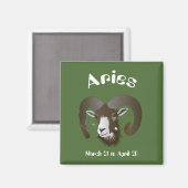 Aries March 21 à avril 20 Aimant (Recto/Verso)