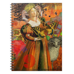 Aries Oranje Woman Gothic Illustration Notitieboek