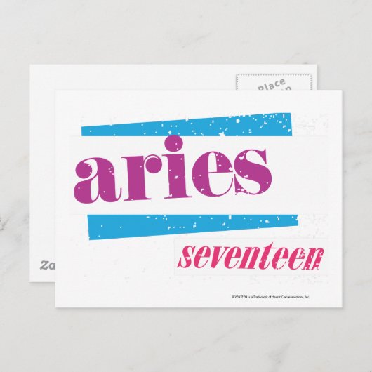 Aries Paars Briefkaart (Voorkant / Achterkant)
