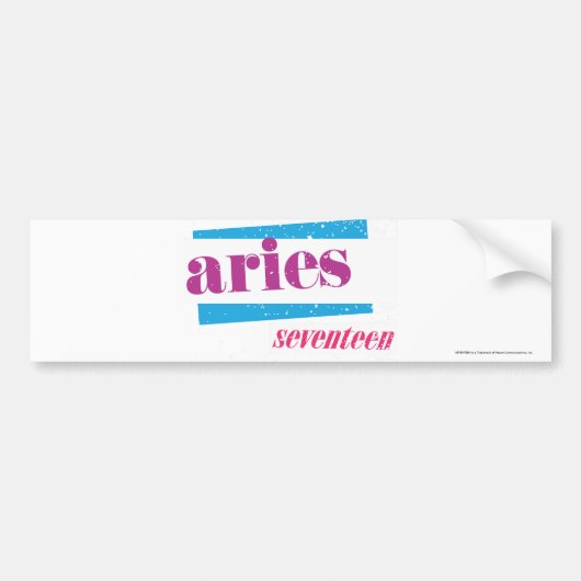 Aries Paars Bumpersticker (Voorkant)