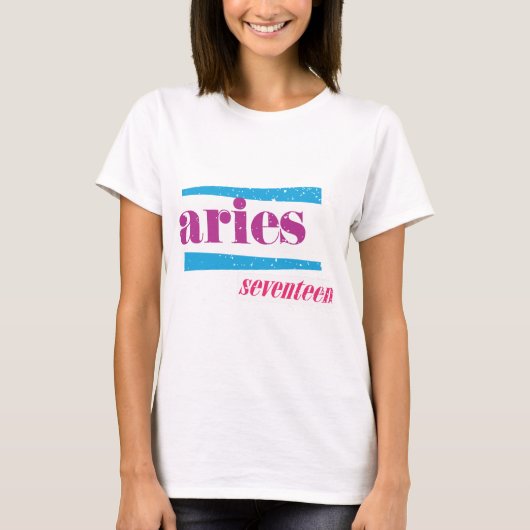 Aries Paars T-shirt (Voorkant)