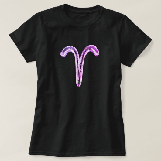 Aries Paarse roze zodiabetische horoscoop Astrolog T-shirt (Design voorkant)