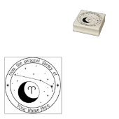 Aries Personalized Zodiac Book Stamp Rubberstempel (Gestempeld)