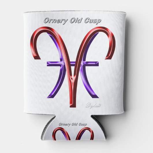 Aries Pisces Ornery Cusp Astrology Zodiac Sign Blikjeskoeler (Voorkant)