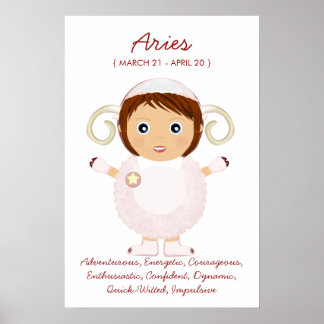 Aries - Poster de l'Horoscope de fille