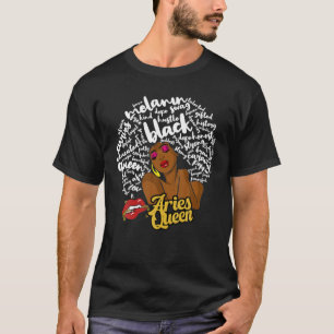 Aries Queen African American Woman T-shirt