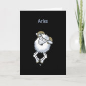 Aries ram brebis d'anniversaire Zodiac carte de vo (Devant)