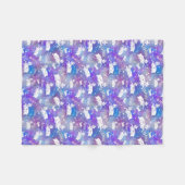 Aries Ram Constellation Stars Birthday Pattern Fleece Deken (Voorkant (Horizontaal))