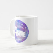 Aries Ram Constellation Stars Eigen naam Birthday Koffiemok (Voorkant links)