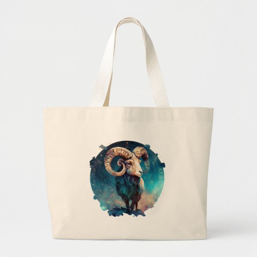 Aries Ram Grote Tote Bag (Voorkant)