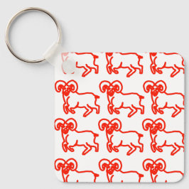 Aries Ram Keychain – Minimal Zodiac Animal Outline