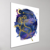 Aries Ram Sign of the Zodiac Custom Birth Date Folie Afdrukken (Laagn)