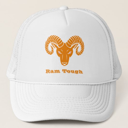 Aries Ram Super Oranje Sport Trucker Pet (Voorkant)