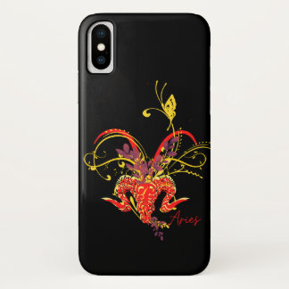 Aries Ram Zodiac Sign met V Hoesje-Mate iPhone Ca iPhone X Hoesje