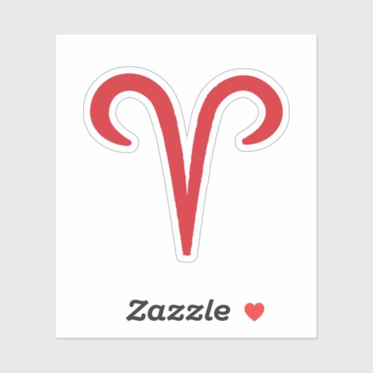 ARIES Red Astrology Zodiac March April Birthday Sticker (Vel)