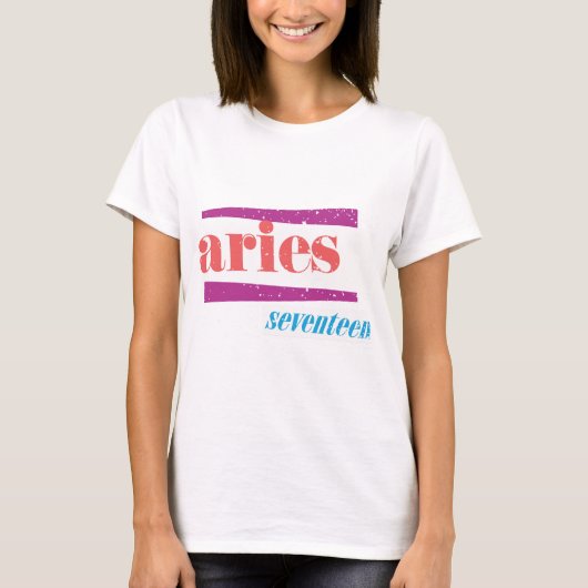 Aries Roze T-shirt (Voorkant)