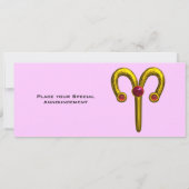 ARIES RUBY, felgeel violet roze rood Kaart (Achterkant)