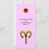 ARIES RUBY, felgeel violet roze rood Kaart (Voorkant)