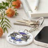 Aries & Sagittarius Custom Keychain (Voorkant Rechts)