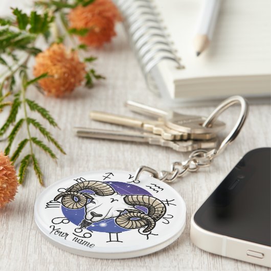 Aries & Sagittarius Custom Keychain (Voorkant Rechts)
