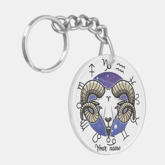 Aries & Sagittarius Custom Keychain (Voorkant Links)