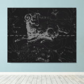  Aries Sign Constellation Hevelius 1690 Canvas Afdruk (Insitu (Houten vloer))