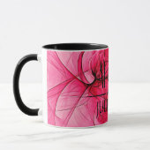 Aries Star Sign Zodiac Mok in Roze en Zwart (Links)
