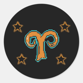 ARIES Stars Ronde Sticker
