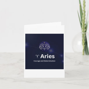 Ariës Sterrenbeeld Sticker Kaart