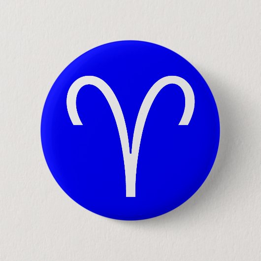 Aries-symbool Ronde Button 5,7 Cm (Voorkant)