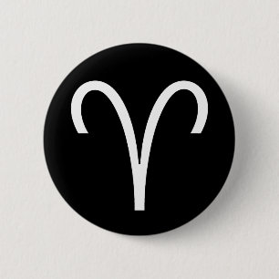 Aries-symbool Ronde Button 5,7 Cm