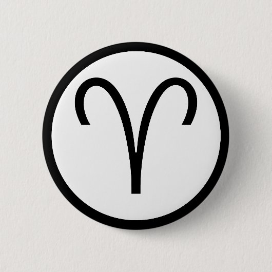 Aries-symbool Ronde Button 5,7 Cm (Voorkant)