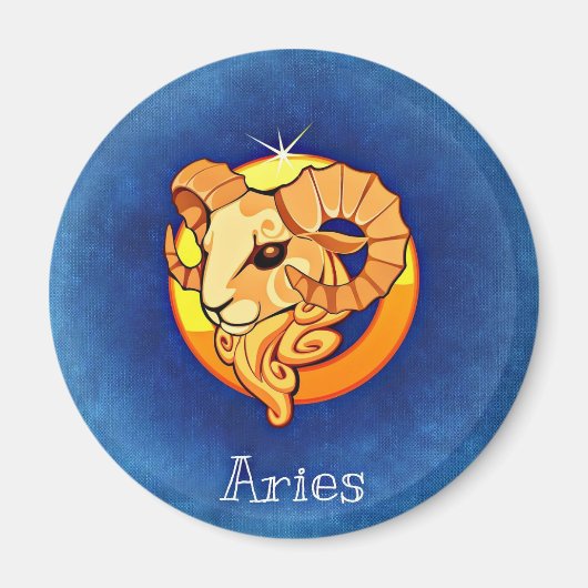 Aries, symbool voor Horoscoop, de RAM-strologie Ma Magneet (Voorkant)