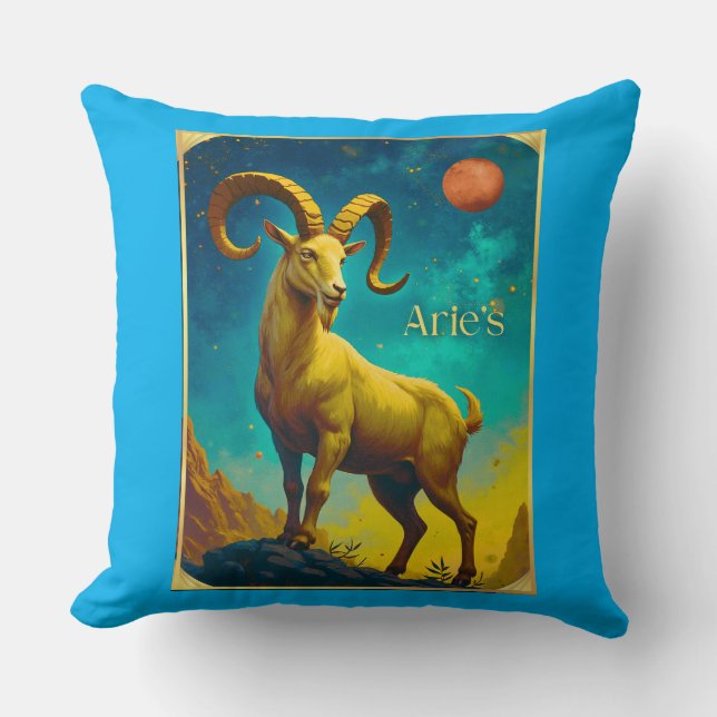 Aries the Ram Zodiac Sign Kussen (Voorkant)