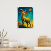 Aries the Ram Zodiac Sign Poster (Keuken)