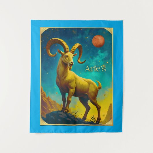 Aries the Ram Zodiac Sign Wandkleed (Voorkant)