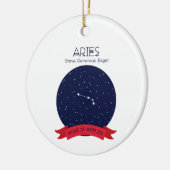 Aries Traits Keramisch Ornament (Links)