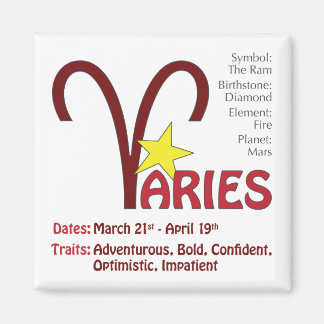 Aries Traits Magnet